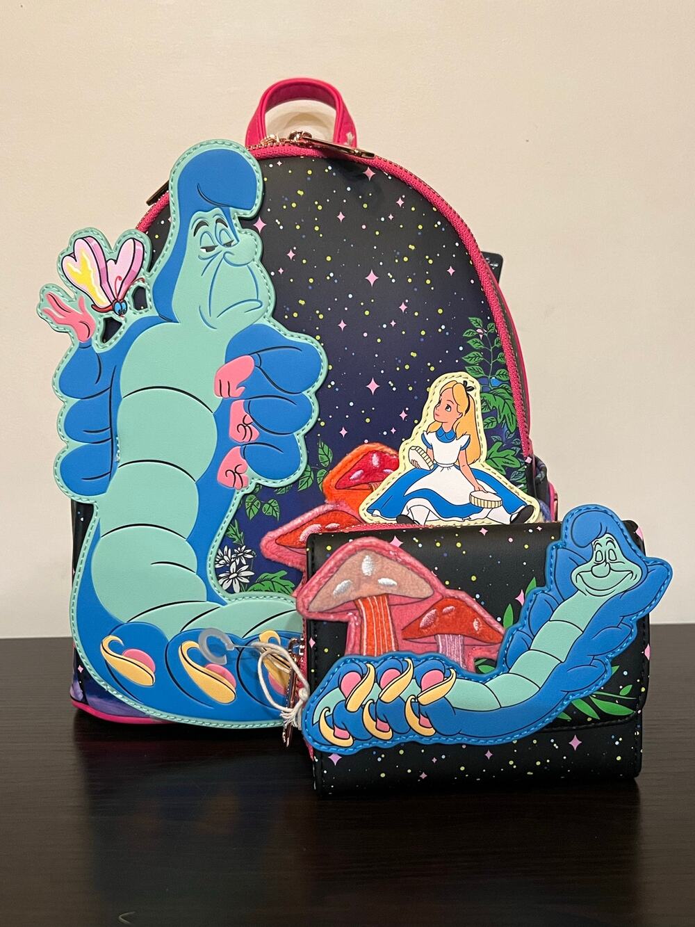 Loungefly Disney Alice In Wonderland Caterpillar & Alice Mini Backpack Wallet